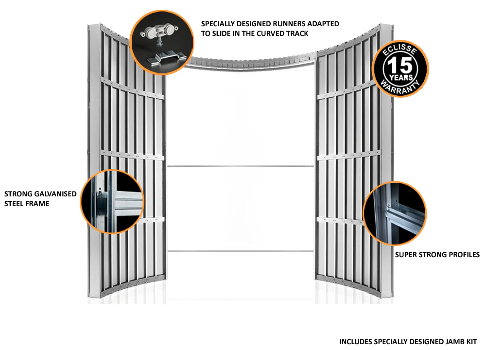 Curved Pocket Door System Double - Image 3